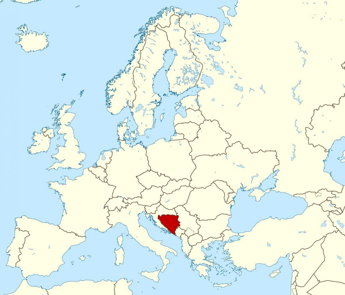 بوسنی و هرزگوین در نقشه جهان