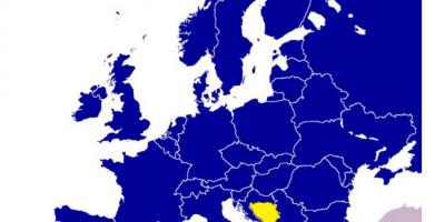 نقشه از بوسنی و هرزگوین, اروپا,