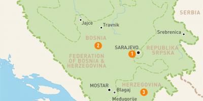 نقشه از سارایوو بوسنی
