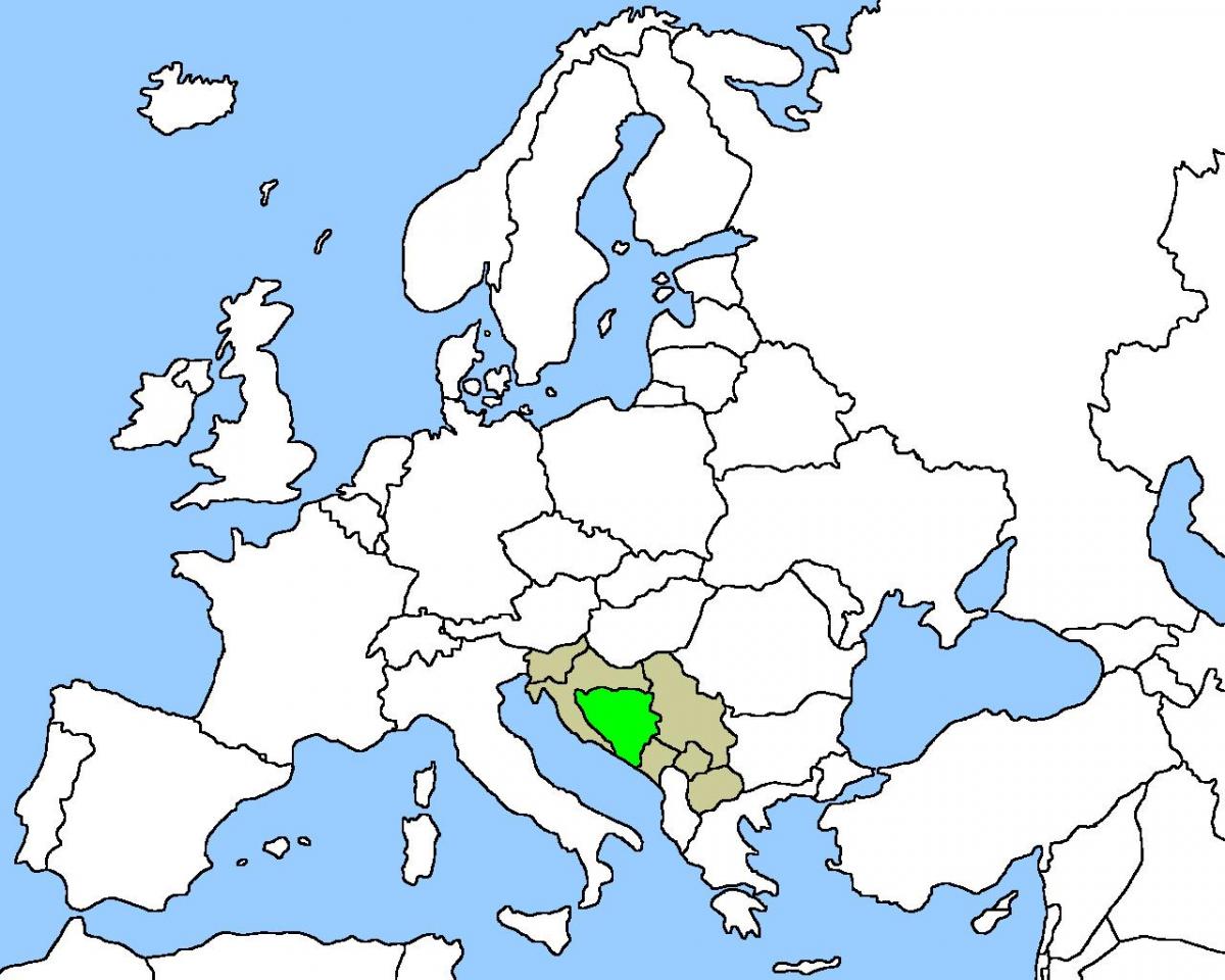 نقشه از بوسنی در محل 
