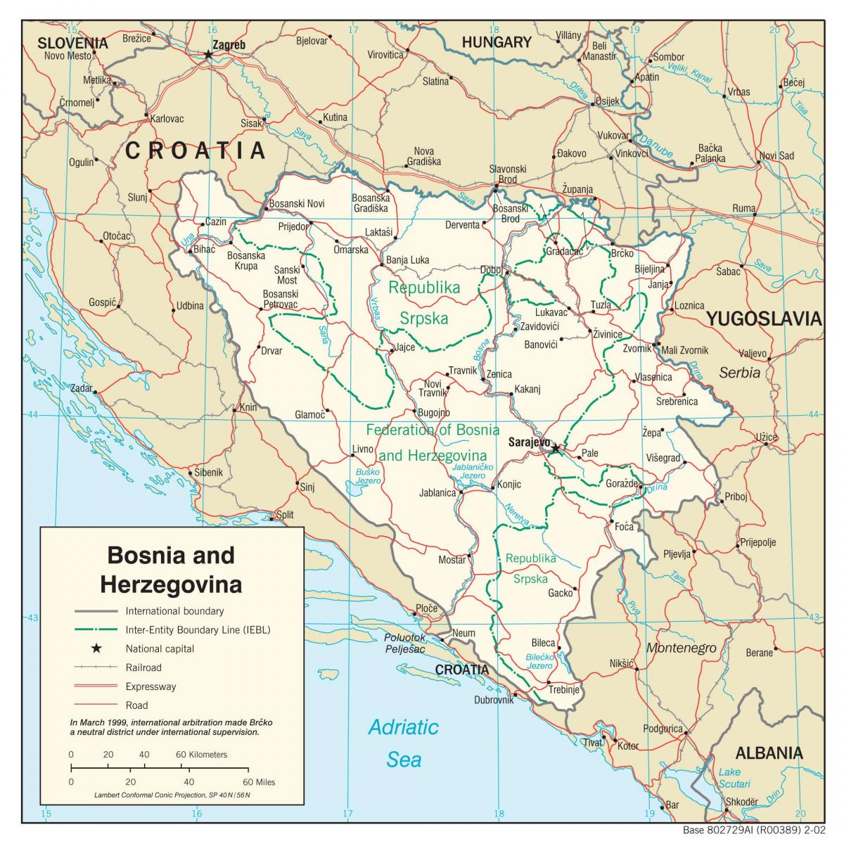 بوسنی و هرزگوین نقشه
